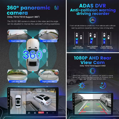 8 * CortexTM A55 1.6 GHz CPU 10,1 pouces 2 Din Radio de voiture pour l' équipement universel de voiture et 4 64G de stockage Android Autoradio