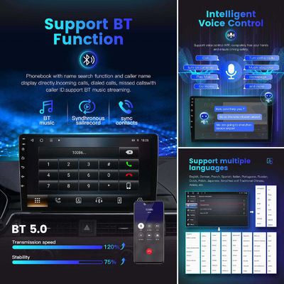 Universal 2 Din QELD/IPS avec écran tactile Lecteur radio Carplay avec fonction écran partagé