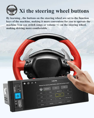 Car Radio Wireless Carplay 1Din MP5 Player avec multimédia FM/AM/RDS et Bluetooth