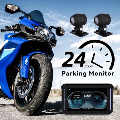Moto Dash Cam 5 pouces écran tactile externe avec montage universel et CarPlay
