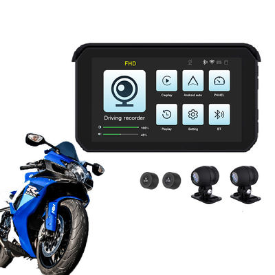 Navigation de moto portable GPS 5 pouces sans fil Apple Carplay et Android Auto