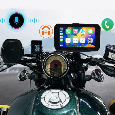 Navigation de moto portable GPS 5 pouces sans fil Apple Carplay et Android Auto