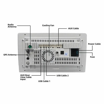 1DIN intégré 9 pouces Android 10.0 Radio de voiture avec écran tactile 2.5d et navigation GPS