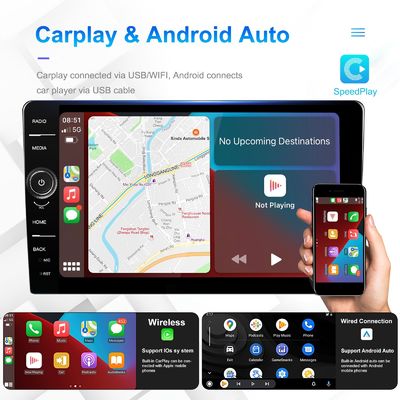 10.1&quot; Écran tactile 2 32 Go Full-fit Android Media Player DVD 2 Din Navigation voiture Radio 360 Panorama CarPlay-Android Auto