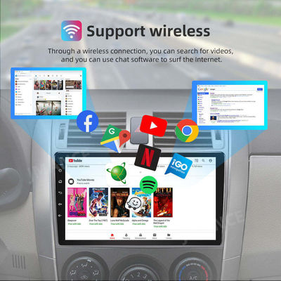 Contrôle du volant 9 pouces Double 1din Radio de voiture avec écran tactile HD et WiFi