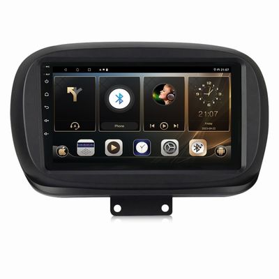 FIAT 500 2007-2015 Lecteur audio stéréo pour voiture 2 din avec caméra AHD 1080P et processeur 4 cœurs