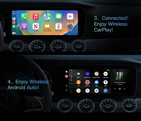 Le processeur QCM6125 à 8 cœurs de Qualcomm, CarPlay Ai Box sans fil pour Netflix YouTube 4G 64G LTE GPS