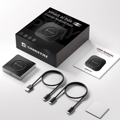 5V±0.2V 1.0A Puissance d'entrée Carplay AI Box 8GB 128GB Box de diffusion sans fil GPS intégré Wifi