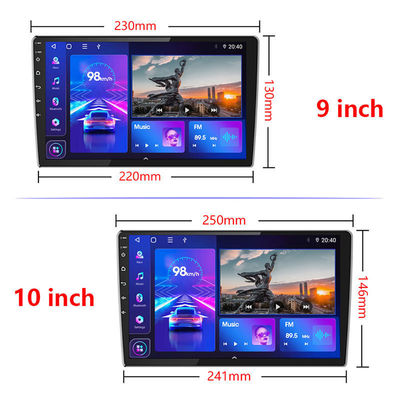 Universal 10.0 Lecteur multimédia audio pour voiture Android avec navigation GPS et écran tactile