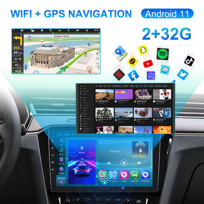 Universal Car 2 Din Android12 Carplay GPS TS7 Lecteur avec prise en charge de plusieurs langues
