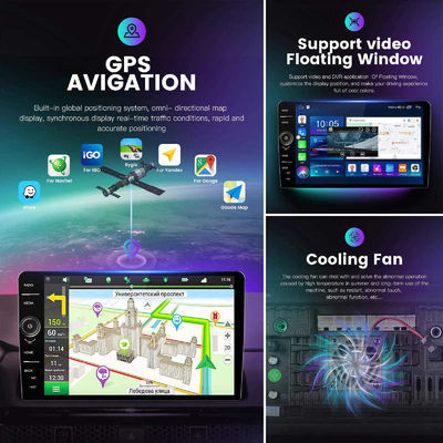 9 pouces 2 Din Android Radio de voiture avec Carplay 4G GPS Navigation DVD Player Corps métallique
