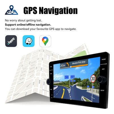 Stéréo de voiture 8 pouces 2din Android 13 avec écran QELD GPS Wifi et caméra