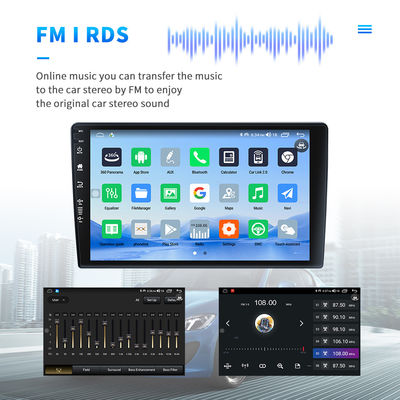 1280*800 Résolution 2 Din Radio de voiture avec Android Auto BT5.0 4G DSP RDS et Navigation GPS
