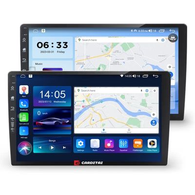 Lecteur de DVD pour voiture de 9 pouces Navigation Android avec 6 128 GB 4G Wifi GPS Dsp Rds AM Double Din Radio de voiture