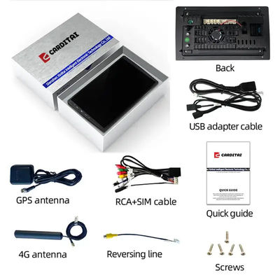 Lecteur de DVD pour voiture de 9 pouces Navigation Android avec 6 128 GB 4G Wifi GPS Dsp Rds AM Double Din Radio de voiture