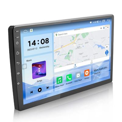 Écran QLED Android 9/10 pouces 4G RAM 64G ROM Double Din MP5 Player pour voiture avec interface utilisateur personnalisée