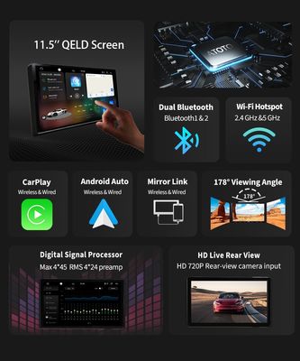 Radio de voiture universelle Android13 Lecteur de voiture avec écran QELD de 11,5 pouces et radio TS10 8 cœurs