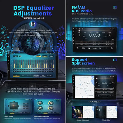 1280*720 Résolution 9 pouces écran tactile 2 Din Radio universelle pour voiture Android avec Bluetooth