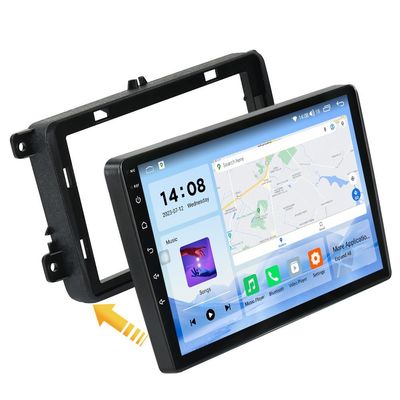 Radio de voiture intégrée 2DIN 9 " QLED DSP CarPlay 4G LTE Android Pour VW Passat B6 B7 Golf Polo Jetta