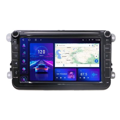 Caméra de sauvegarde VW Radio de voiture Android pour VW Golf 6 Touran 8 pouces Écran tactile Stereo de voiture