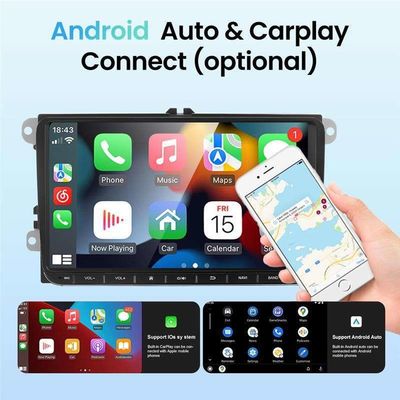 Caméra de sauvegarde VW Radio de voiture Android pour VW Golf 6 Touran 8 pouces Écran tactile Stereo de voiture