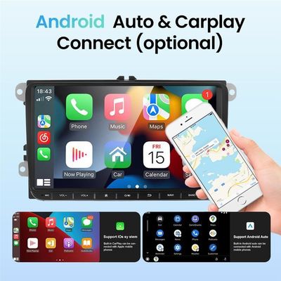 VW Volkswagen Golf Polo Tiguan Passat Skoda Octavia Carplay Auto avec GPS et résolution 1024 * 600